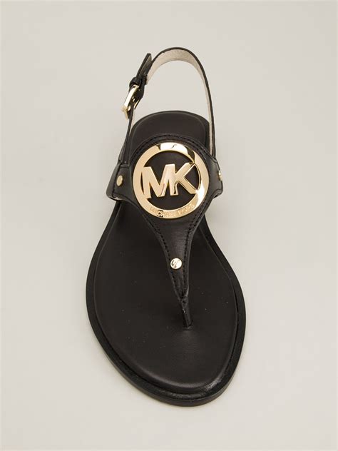 michael kors leather flat sandals|Michael Kors closed toe sandals.